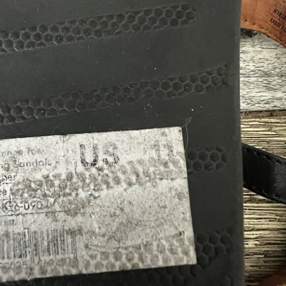 Fit Flop Womens Tia Fringe Leather Thong Sandal Size 11 Snake Slingback Comfort - Picture 8 of 9